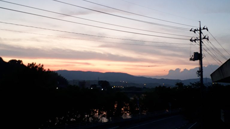 夕暮れの玉島