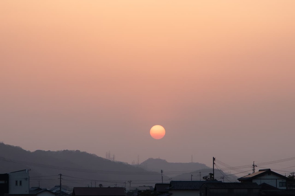 2023年3月10日の夕日